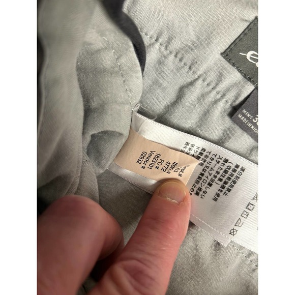 Eddie Bauer Grey Chinos Khakis Mens 36x30 100% Cotton - Picture 7 of 13